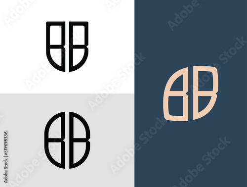 Creative Initial Letters BB Logo Designs Bundle.