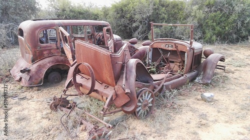 old rusty cars