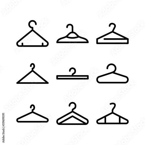 clothes hanger icon or logo isolated sign symbol vector illustration - high quality black style vector icons
