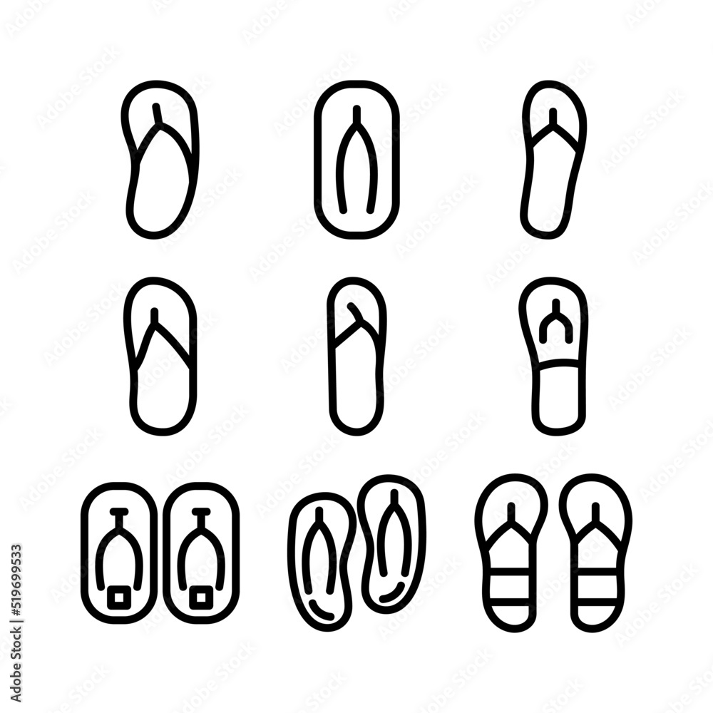 flip flop icon or logo isolated sign symbol vector illustration - high quality black style vector icons
