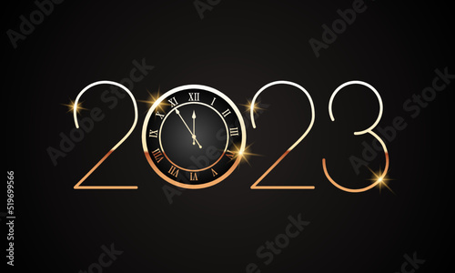 2023 Happy New Year Background Design. Greeting Card, Banner, Poster. Vector Illustration.