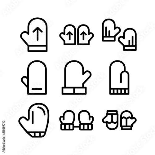 mittens icon or logo isolated sign symbol vector illustration - high quality black style vector icons
