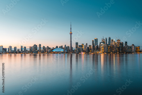 Toronto city skyline from Center Island at Ontario, Canada