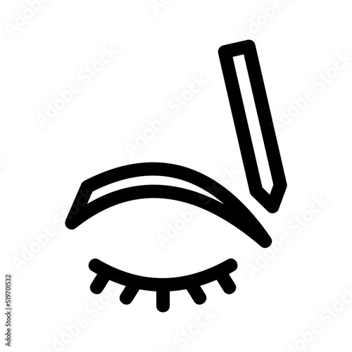 eyebrow pencil icon or logo isolated sign symbol vector illustration - high quality black style vector icons
