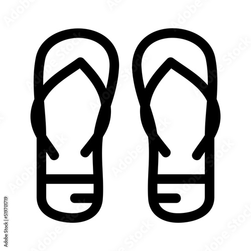 flip flop icon or logo isolated sign symbol vector illustration - high quality black style vector icons
