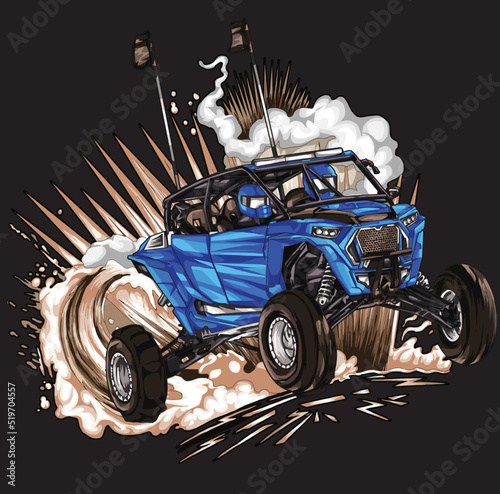 dirt race isolated on white background for poster, t-shirt print, business element, social media content, blog, sticker, vlog, and card. vector illustration.