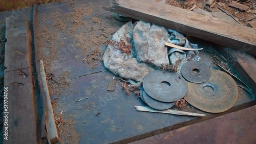 Carpentry tools on a wooden table