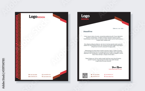 Simple Modern vector Letterhead template design for your business and corporate project.