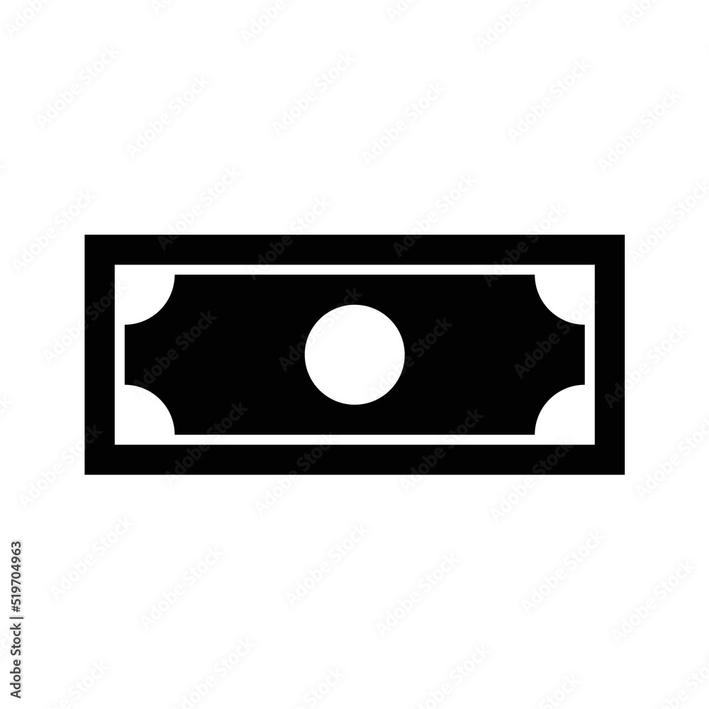 Money icon, full black. Suitable for website, content design, poster, banner, or video editing needs Money icon, full black. Suitable for website, content design, poster, banner, or video editing needs