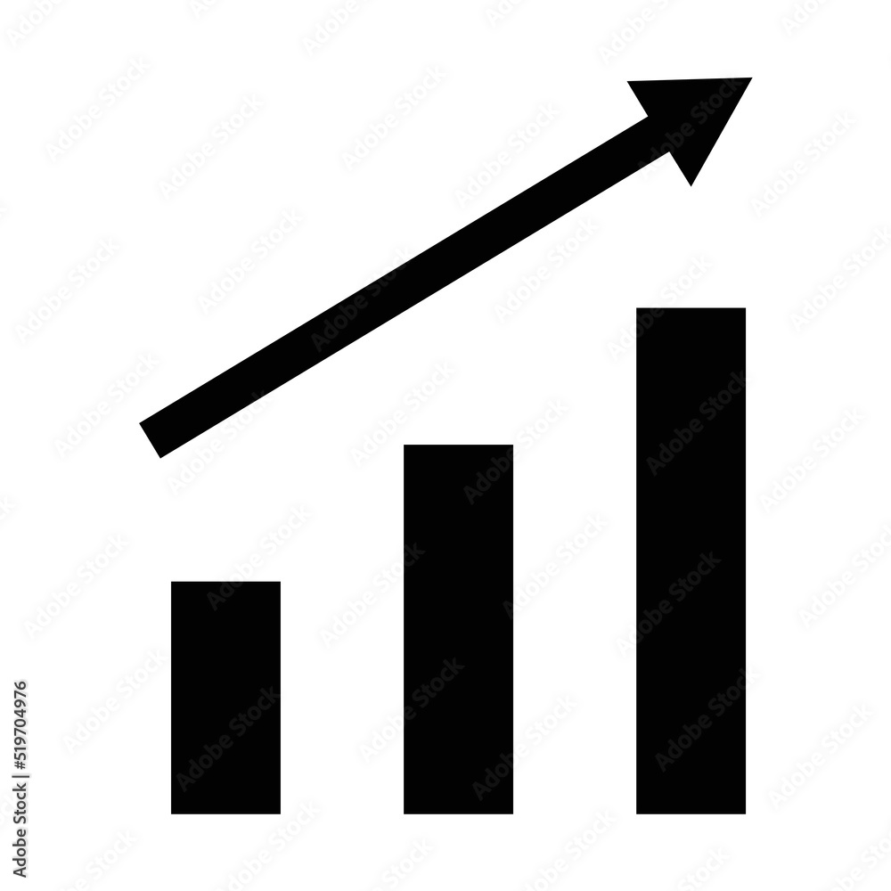 Up trend icon, full black. Suitable for website, content design, poster, banner, or video editing needs Up trend icon, full black. Suitable for website, content design, poster, banner, or video editing needs