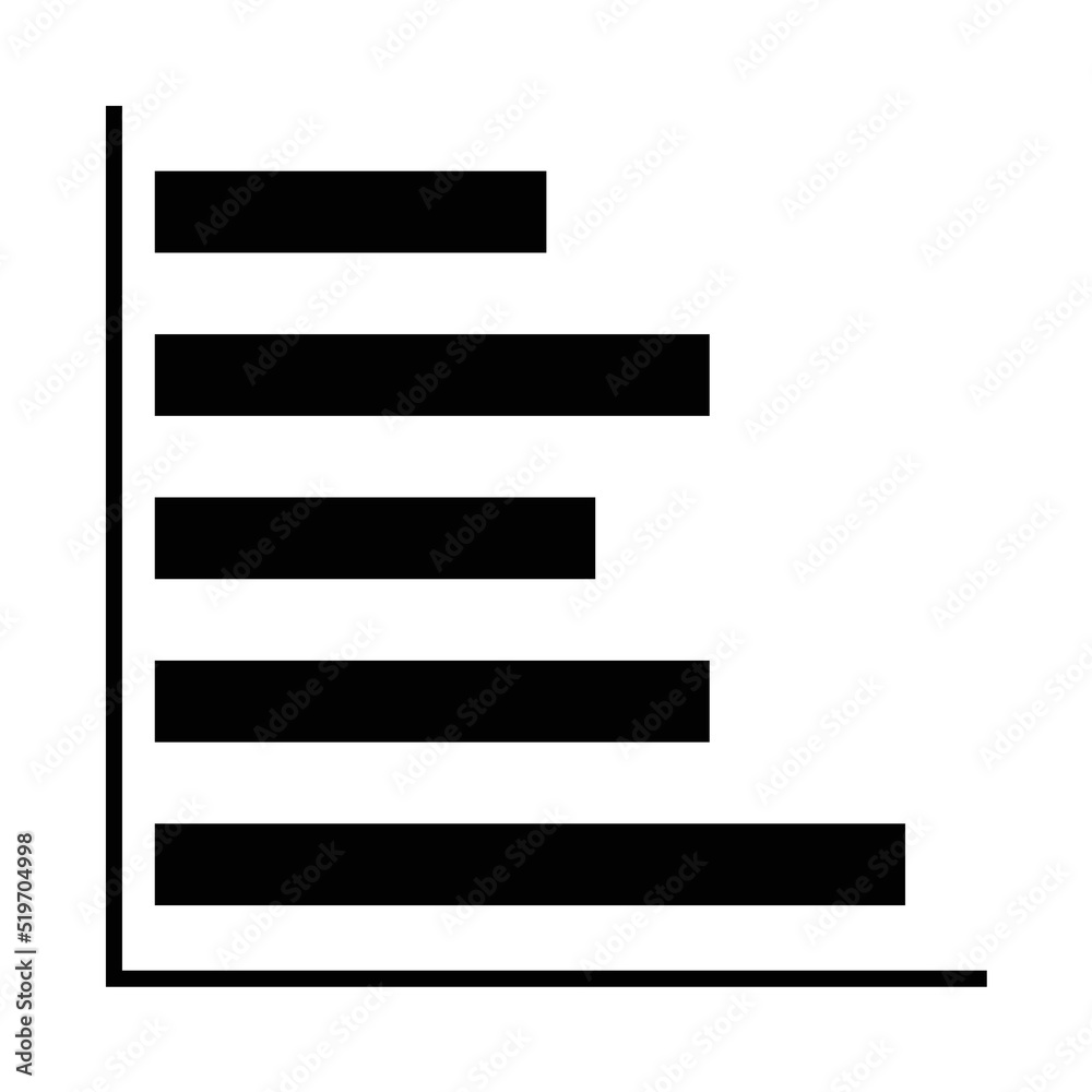 Side bar chart icon, full black. Suitable for website, content design, poster, banner, or video editing needs Side bar chart icon, full black. Suitable for website, content design, poster, banner, or video editing needs
