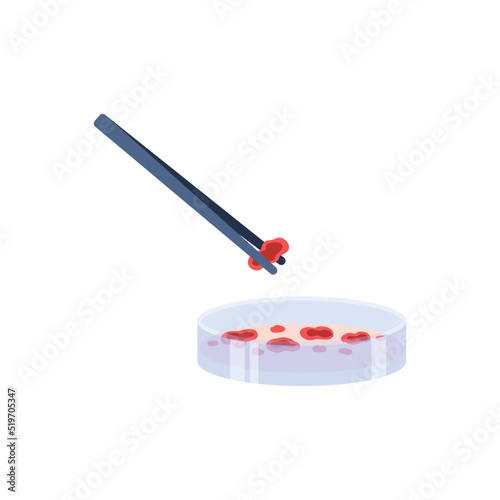 Laboratory equipment for test on genetic modification flat vector illustration.