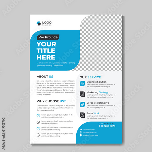 Corporate business flyer design and digital marketing flyer template