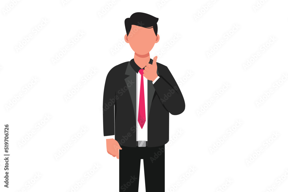 Business design drawing businessman show thumb lifted up sign. Cool gesturing. Thumb up gesture in very good hand sign, satisfy, approval, well done expression. Flat cartoon style vector illustration Business design drawing businessman show thumb lifted up sign. Cool gesturing. Thumb up gesture in very good hand sign, satisfy, approval, well done expression. Flat cartoon style vector illustration