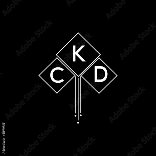 CKD letter logo design with white background in illustrator, CKD vector logo modern alphabet font overlap style.
