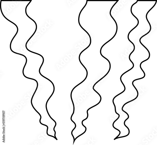 Smoke generated by fire outline