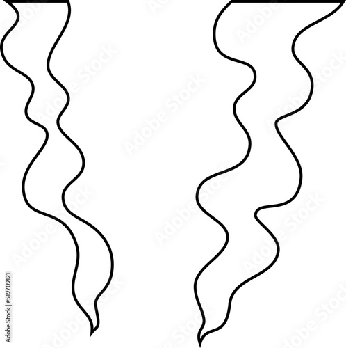 Smoke generated by fire outline