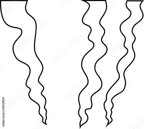 Smoke generated by fire outline