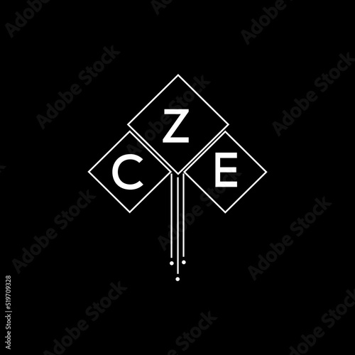 DZE letter logo design with white background in illustrator, DZE vector logo modern alphabet font overlap style.
 photo