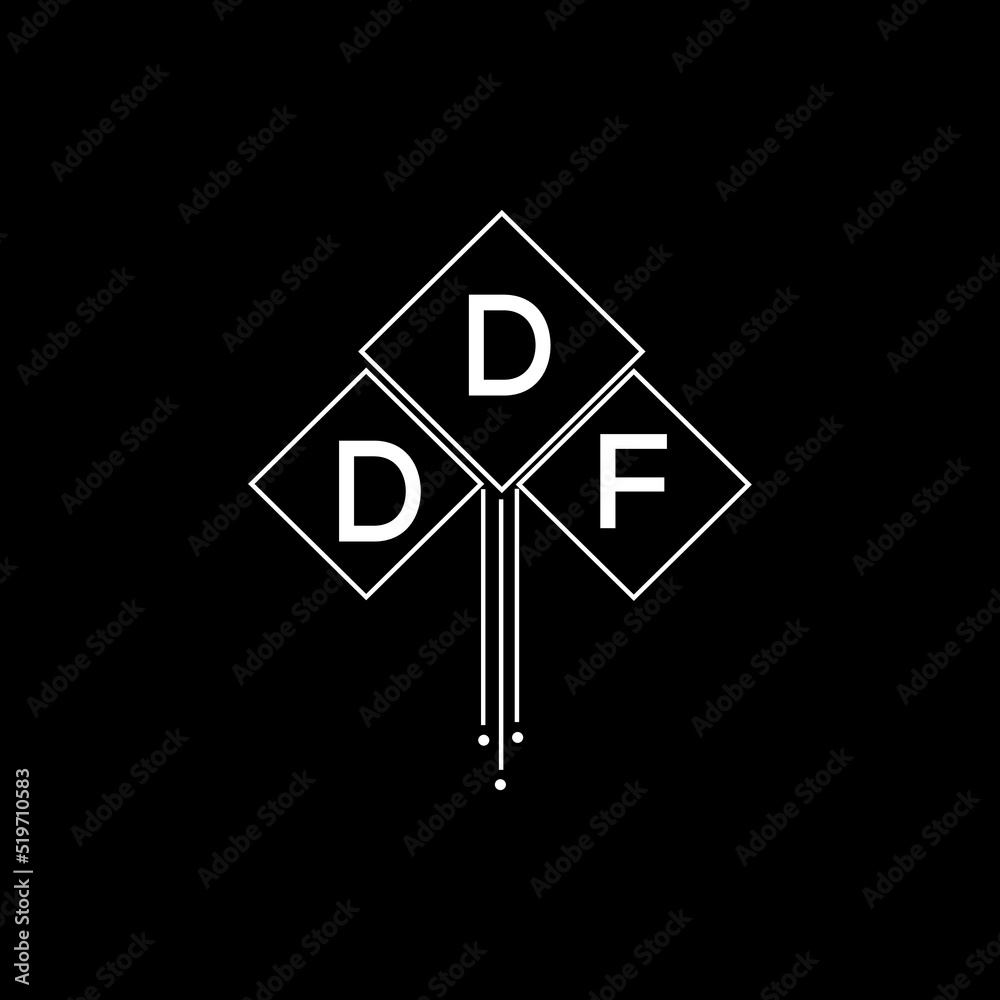DDF letter logo design with white background in illustrator, DDF vector ...