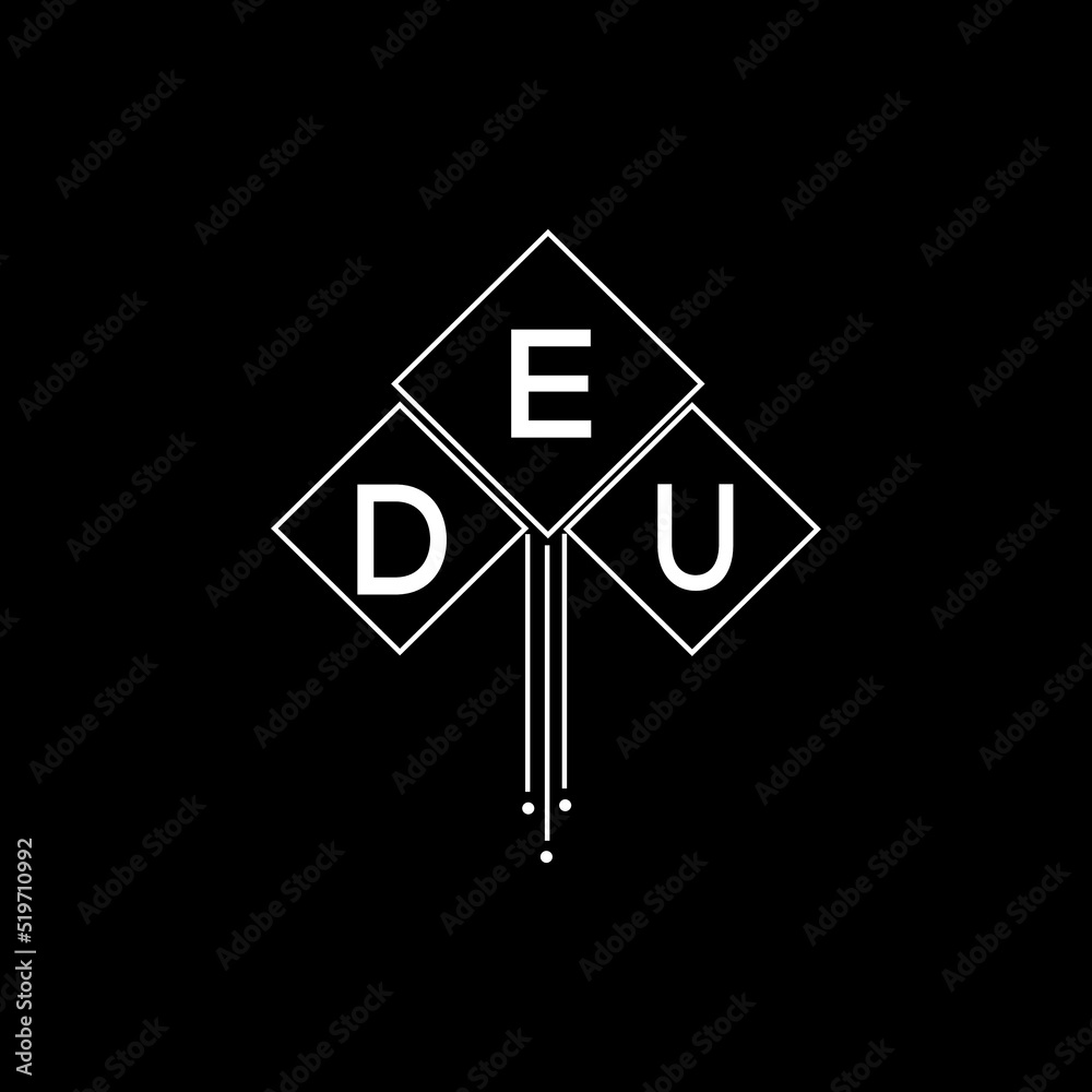 DEU letter logo design with white background in illustrator, DEU vector ...