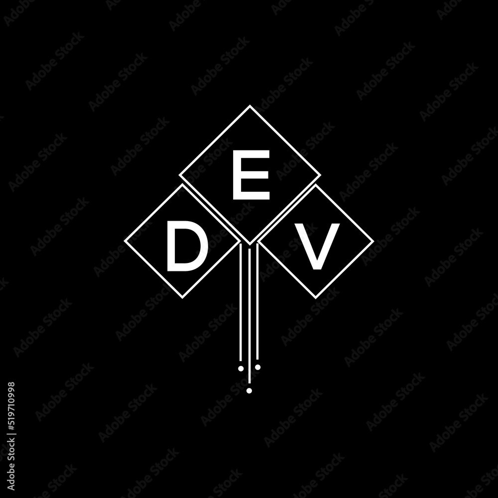 DEV letter logo design with white background in illustrator, DEV vector ...