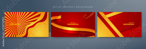 Happy Indonesia Independence day with red orange theme and Pancasila design background. 17 Agustus Indonesia background banner vector illustration. Dirgahayu Kemerdekaan Republik Indonesia Background