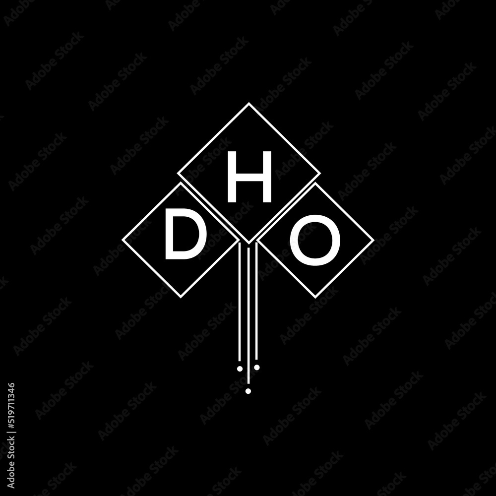 DHO letter logo design with white background in illustrator, DHO vector ...