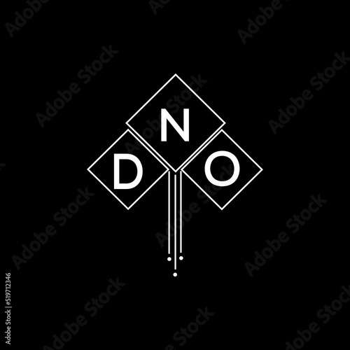 DNO letter logo design with white background in illustrator, DNO vector logo modern alphabet font overlap style.
