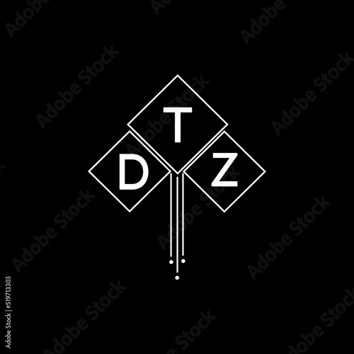 DTZ letter logo design with white background in illustrator, DTZ vector logo modern alphabet font overlap style.
 photo