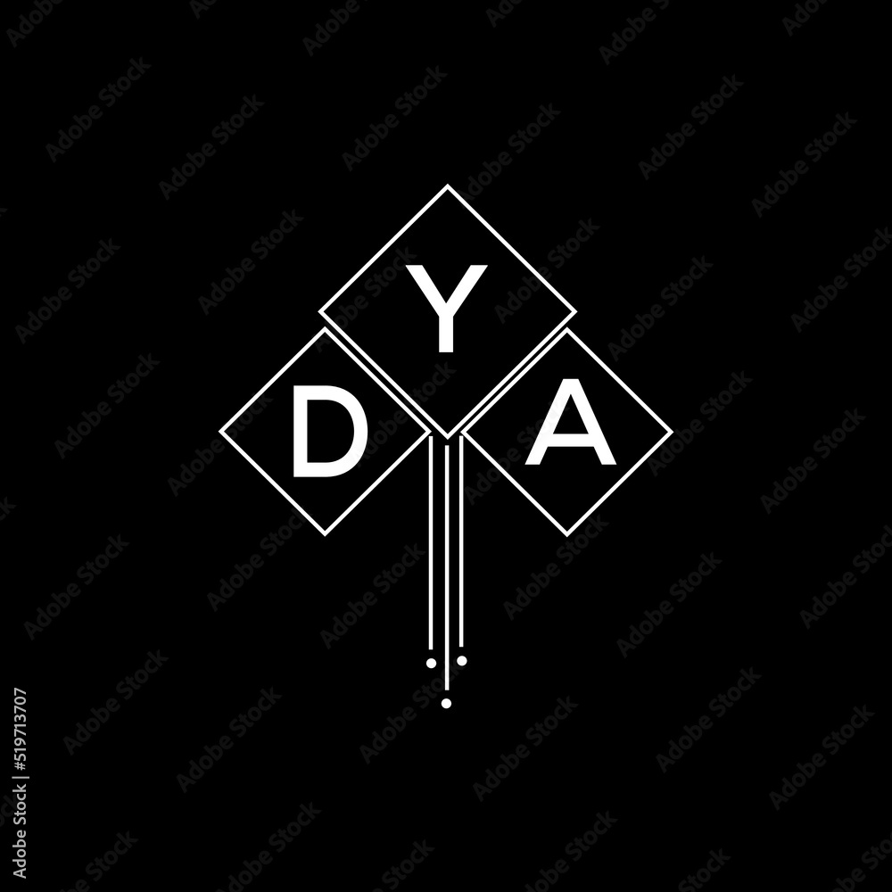 DYA letter logo design with white background in illustrator, DYA vector ...