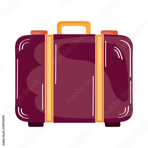 brown travel suitcase