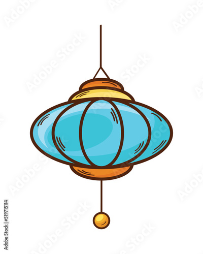 blue japanese lantern hanging