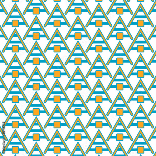 Ethnic pattern. Abstract repeated pattern with triangles. vector illustration