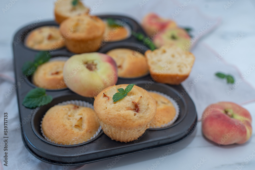 peach muffins peach muffins