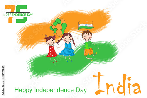 Obraz na plátně India 75 Th indigence day
