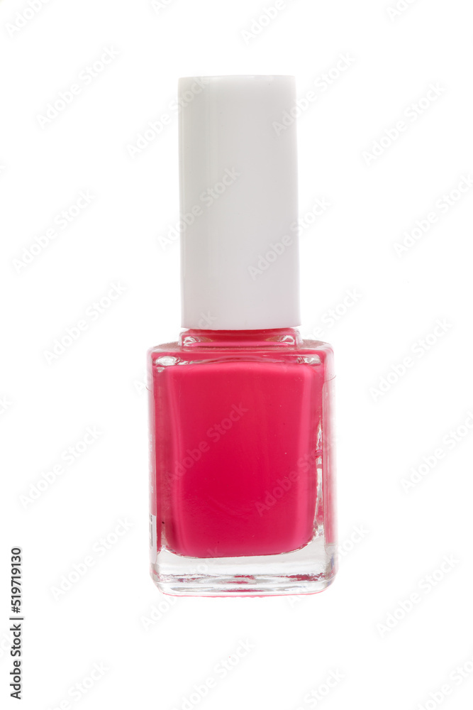 red nail polish isolated on white background