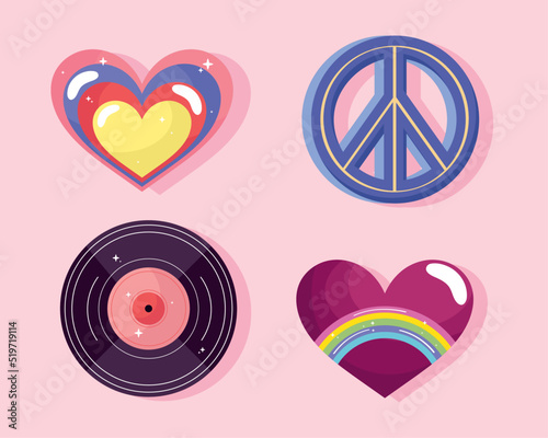 four hippie culture icons