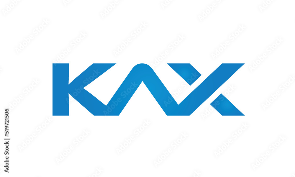 initial KAX creative modern lettermark logo design, linked typography monogram icon vector illustration