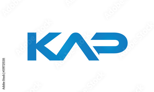 initial KAP creative modern lettermark logo design, linked typography monogram icon vector illustration