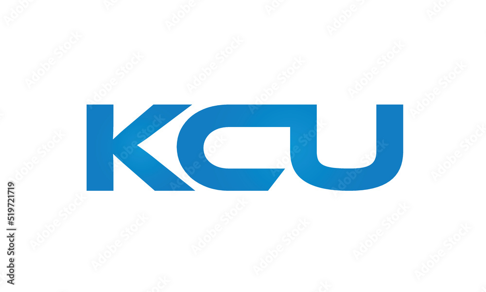 Connected KCU Letters logo Design Linked Chain logo Concept Connected KCU Letters logo Design Linked Chain logo Concept