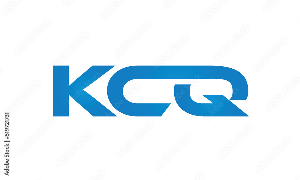 Connected KCQ Letters logo Design Linked Chain logo Concept Connected KCQ Letters logo Design Linked Chain logo Concept