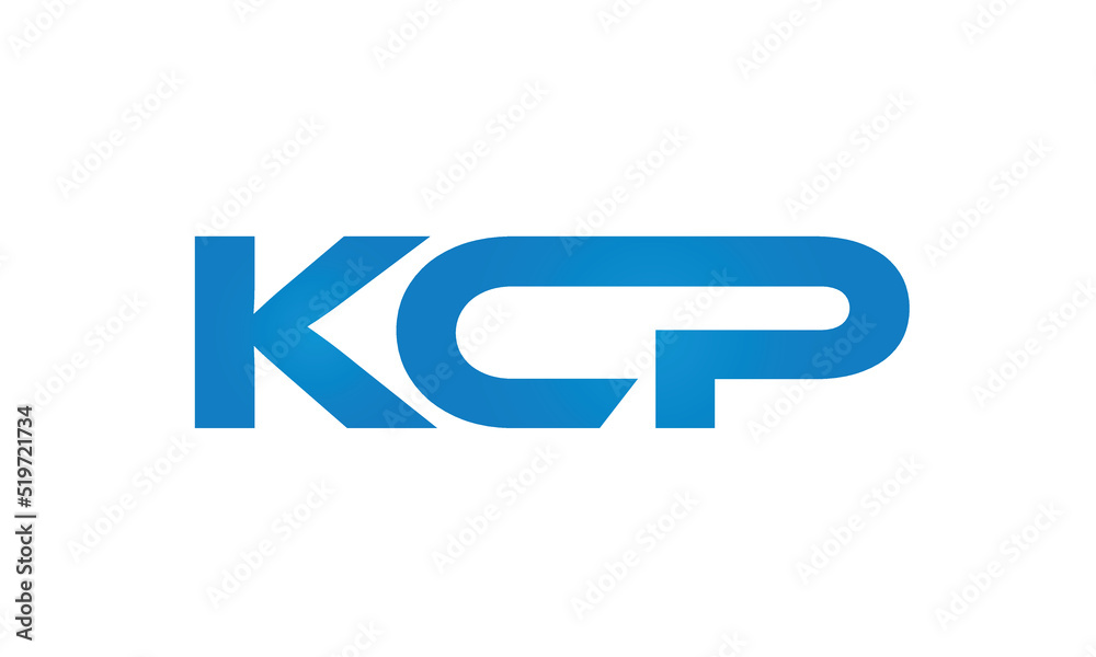 Connected KCP Letters logo Design Linked Chain logo Concept Connected KCP Letters logo Design Linked Chain logo Concept