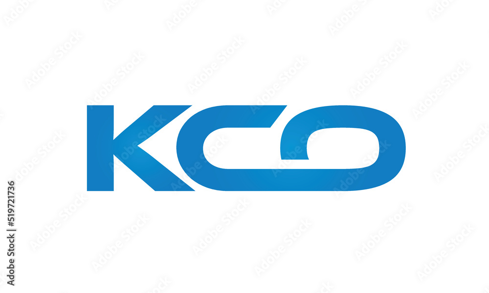 Connected KCO Letters logo Design Linked Chain logo Concept Connected KCO Letters logo Design Linked Chain logo Concept