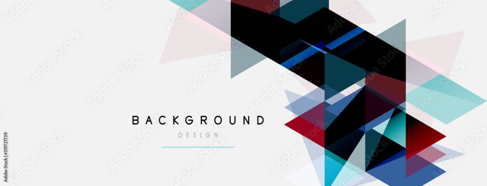 Obraz premium Mosaic triangles geometric background. Techno or business concept, pattern for wallpaper, banner, background, landing page