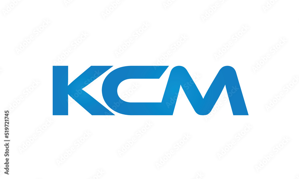 Connected KCM Letters logo Design Linked Chain logo Concept