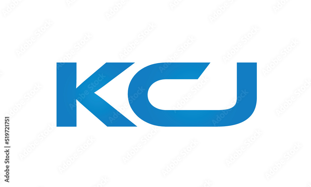 Connected KCJ Letters logo Design Linked Chain logo Concept Connected KCJ Letters logo Design Linked Chain logo Concept