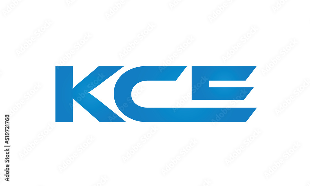 Connected KCE Letters logo Design Linked Chain logo Concept Connected KCE Letters logo Design Linked Chain logo Concept