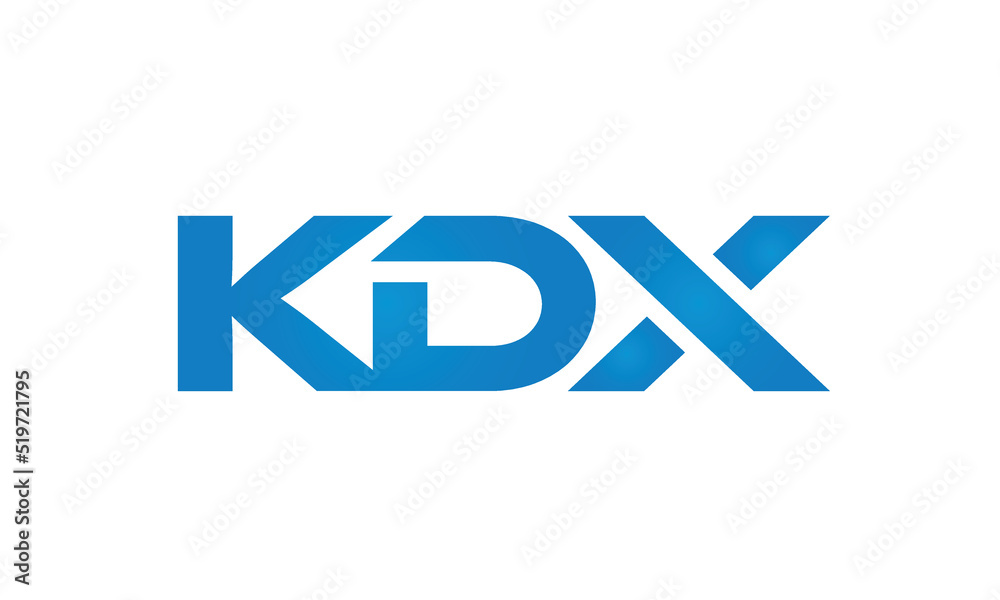 Connected KDX Letters logo Design Linked Chain logo Concept Connected KDX Letters logo Design Linked Chain logo Concept
