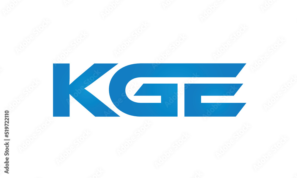 Connected KGE Letters logo Design Linked Chain logo Concept Connected KGE Letters logo Design Linked Chain logo Concept